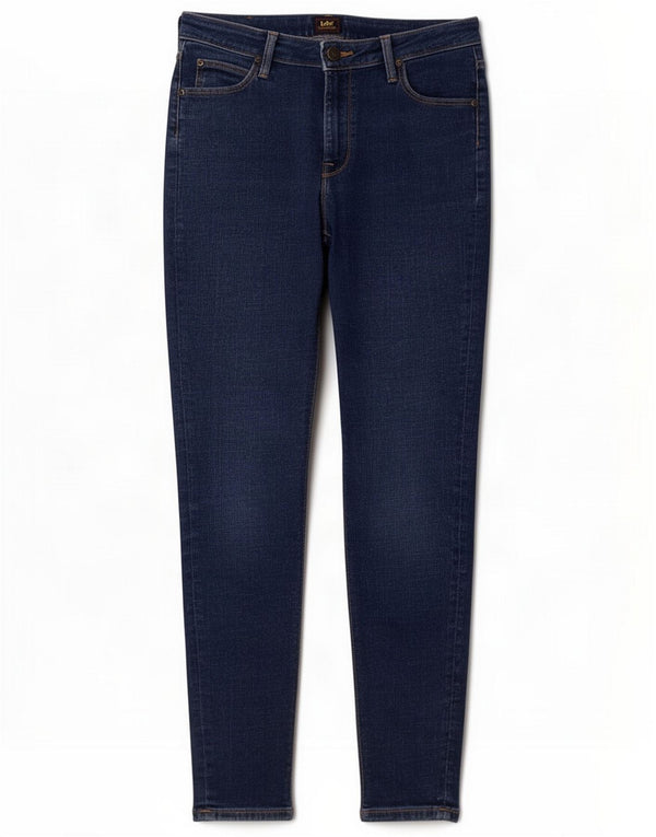 Lee Womens Scarlett High Skinny Jeans W31 L31 Algodão Azul