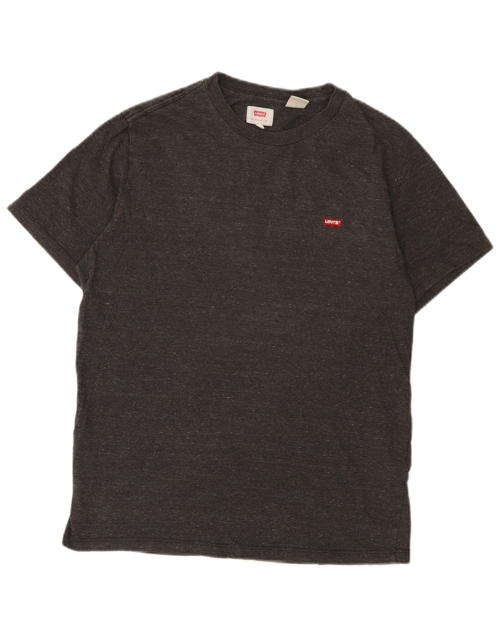 Camiseta masculina Levi's Top pequeno algodão manchado cinza
