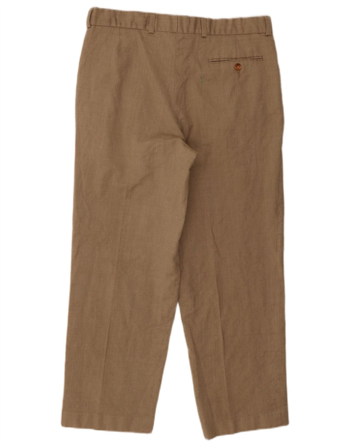 Calça masculina Marks & Spencer St. Michael Crop Pegged Suit W32 L26 bege