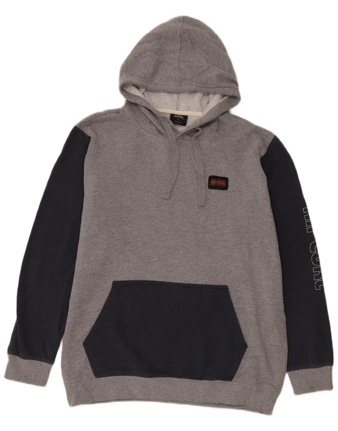 Suéter com capuz gráfico masculino Rip Curl XL cinza colorblock