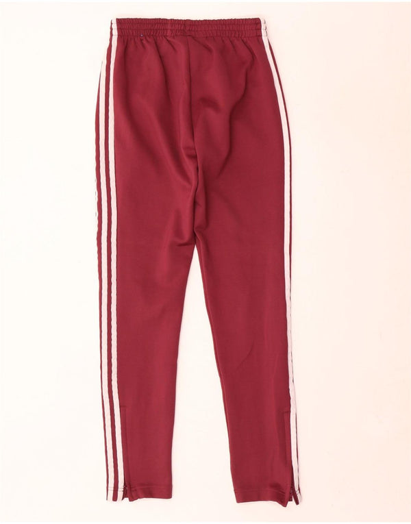 Calças de treino femininas Adidas UK 6 XS Borgonha Poliéster