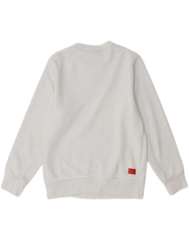 DIESEL Boys Graphic Sweatshirt Jumper 9-10 Years White Cotton Vintage Diesel and Second-Hand Diesel from Messina Hembry 