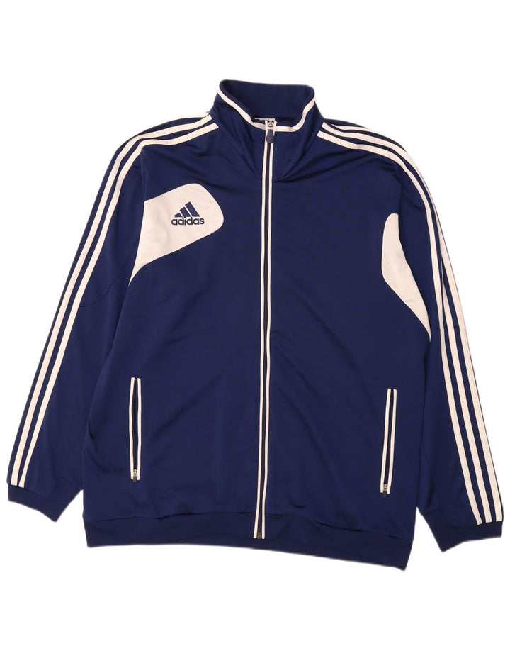ADIDAS Mens Tracksuit Top Jacket UK 46/48 XL Azul Marinho Colourblock
