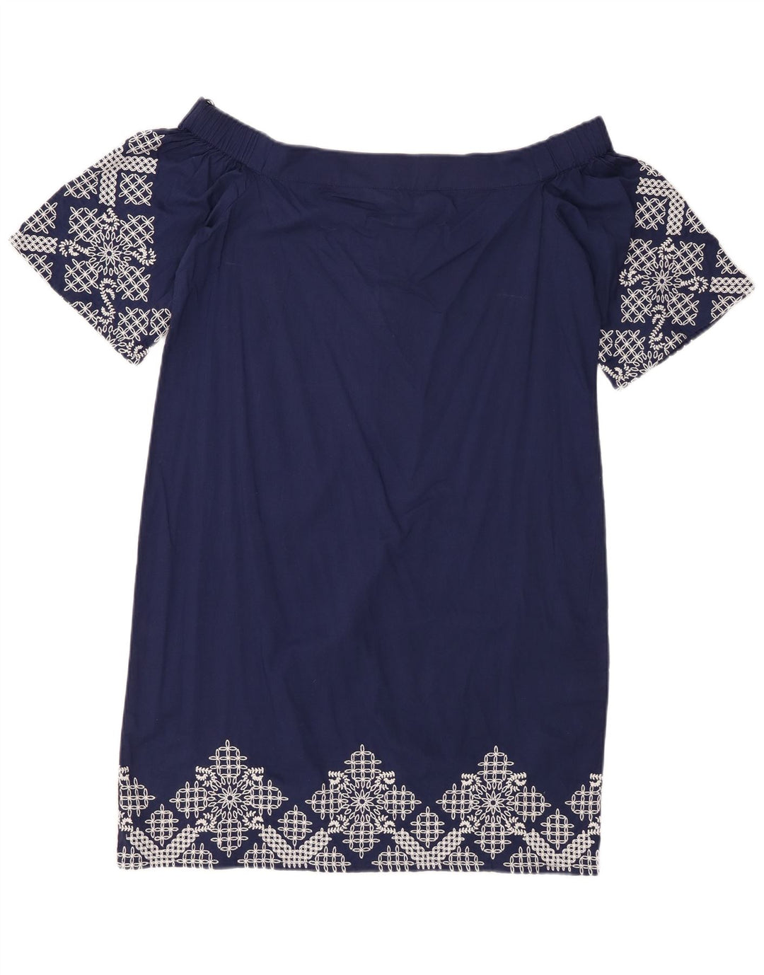 HOBBS Vestido feminino oversized com ombro de fora Reino Unido 10 pequeno azul marinho floral