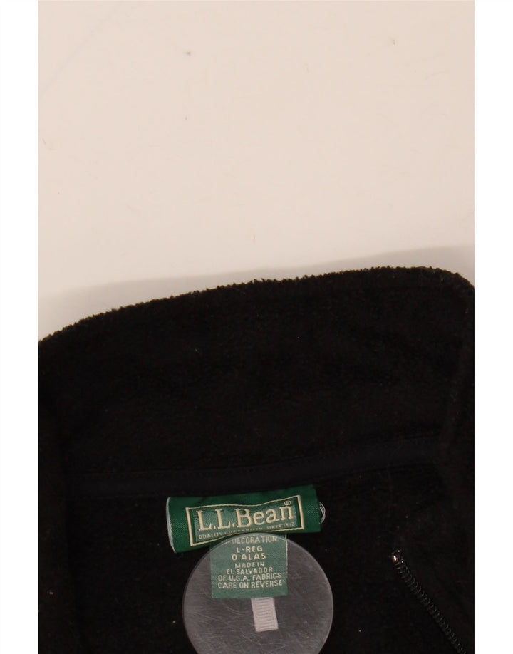 Jaqueta de lã feminina L.L.BEAN Reino Unido 16 grande poliéster preto