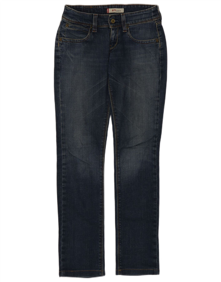 Calça jeans feminina Levi's 571 Slim W27 L31 azul algodão