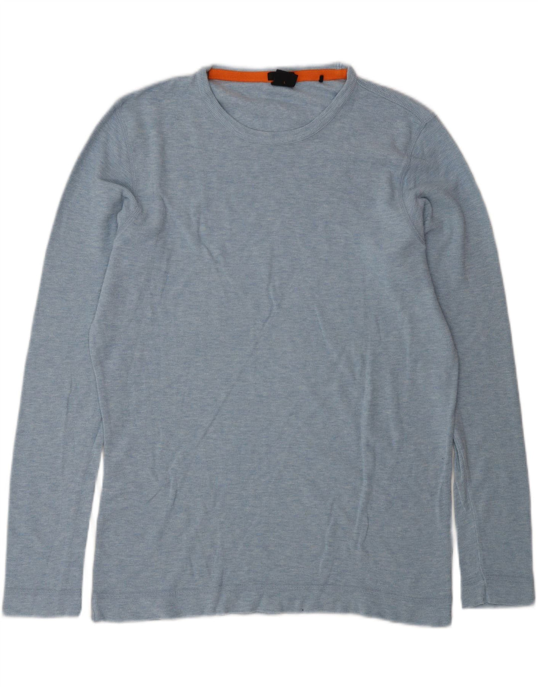Hugo Boss Mens Slim Fit Top Manga Longa Grande Azul