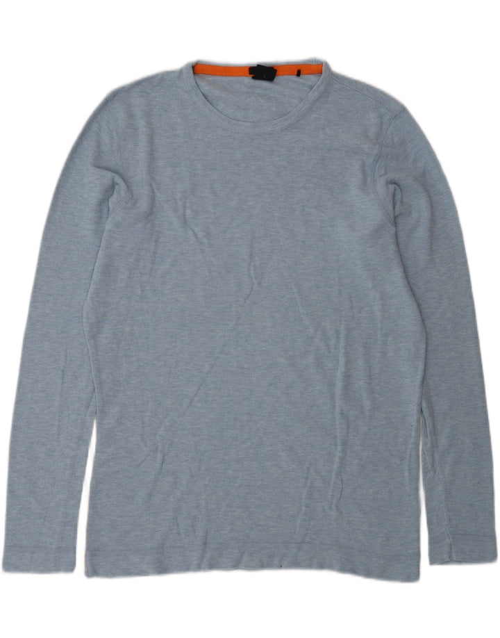 Hugo Boss Mens Slim Fit Top Manga Longa Grande Azul