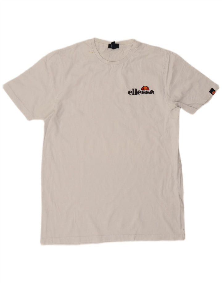 Camiseta masculina Ellesse Top grande de algodão branco