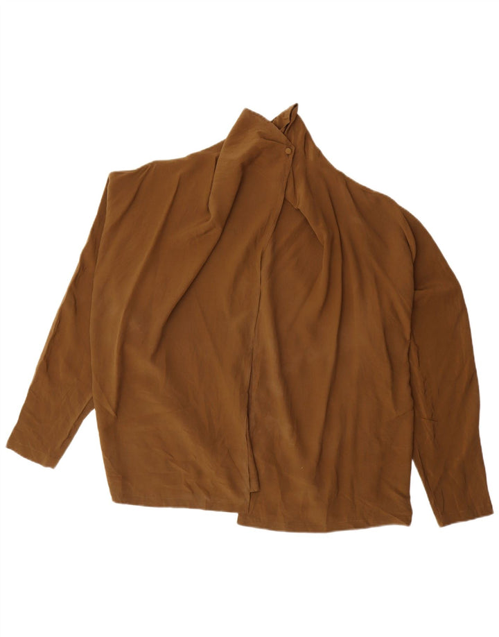 Blusa feminina vintage US 12 grande marrom