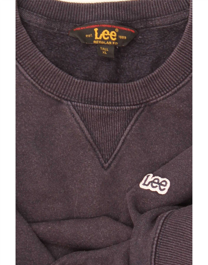 Lee masculino alto regular ajuste moletom jumper XL azul marinho