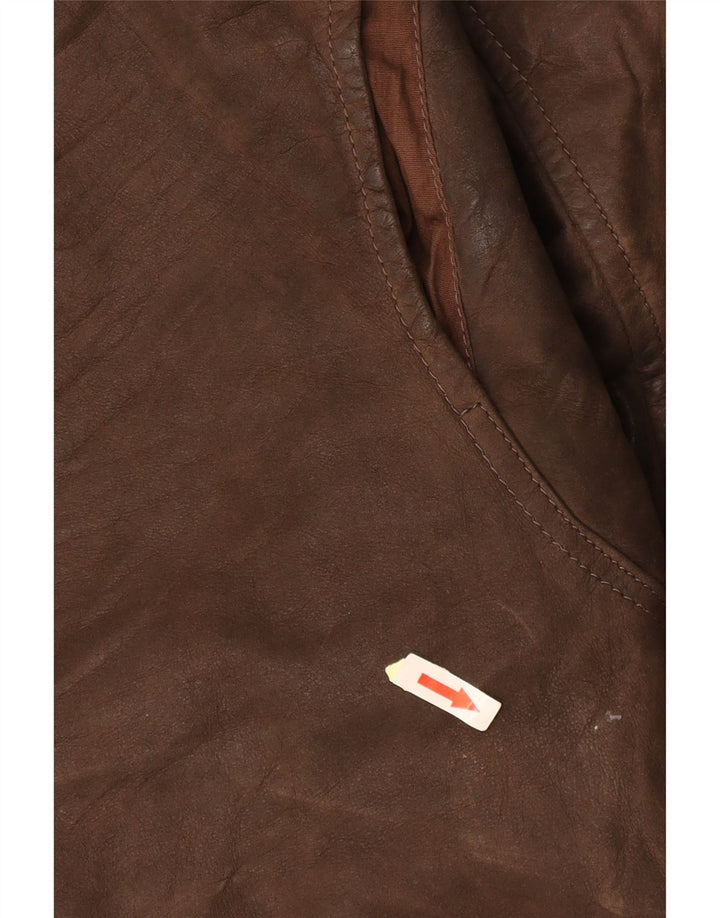 Jaqueta de couro masculina CONBIPEL UK 40 grande couro marrom