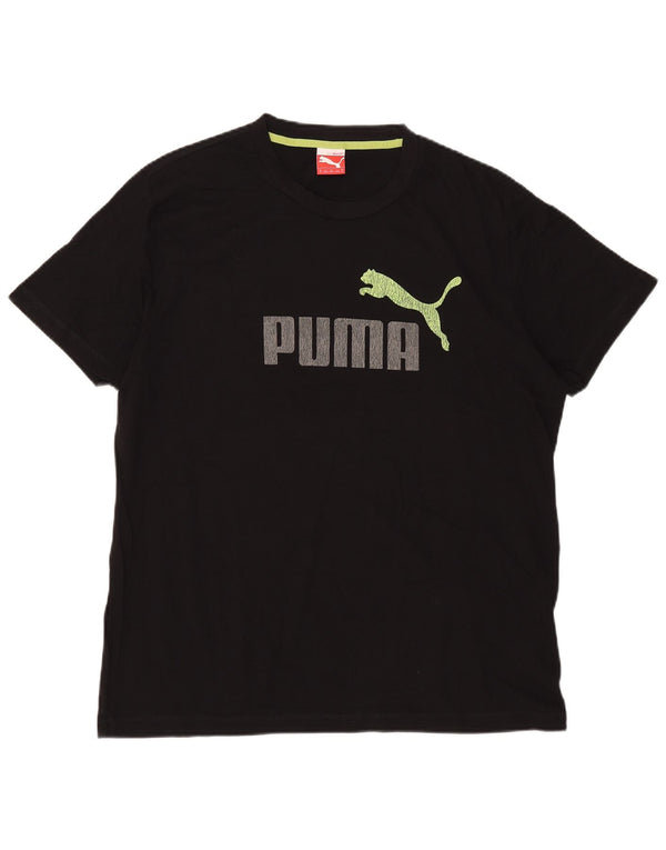 Puma Mens Graphic T-Shirt Top XL Black