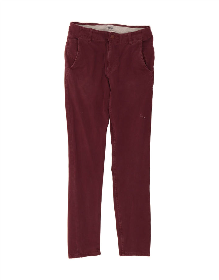 DOCKERS Mens Slim Chino Trousers W30 L32 Burgundy Cotton Vintage Dockers and Second-Hand Dockers from Messina Hembry 