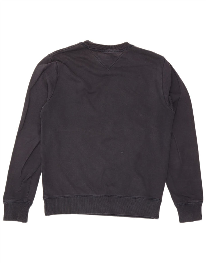 Tommy Hilfiger moletom gráfico masculino jumper médio azul marinho listrado