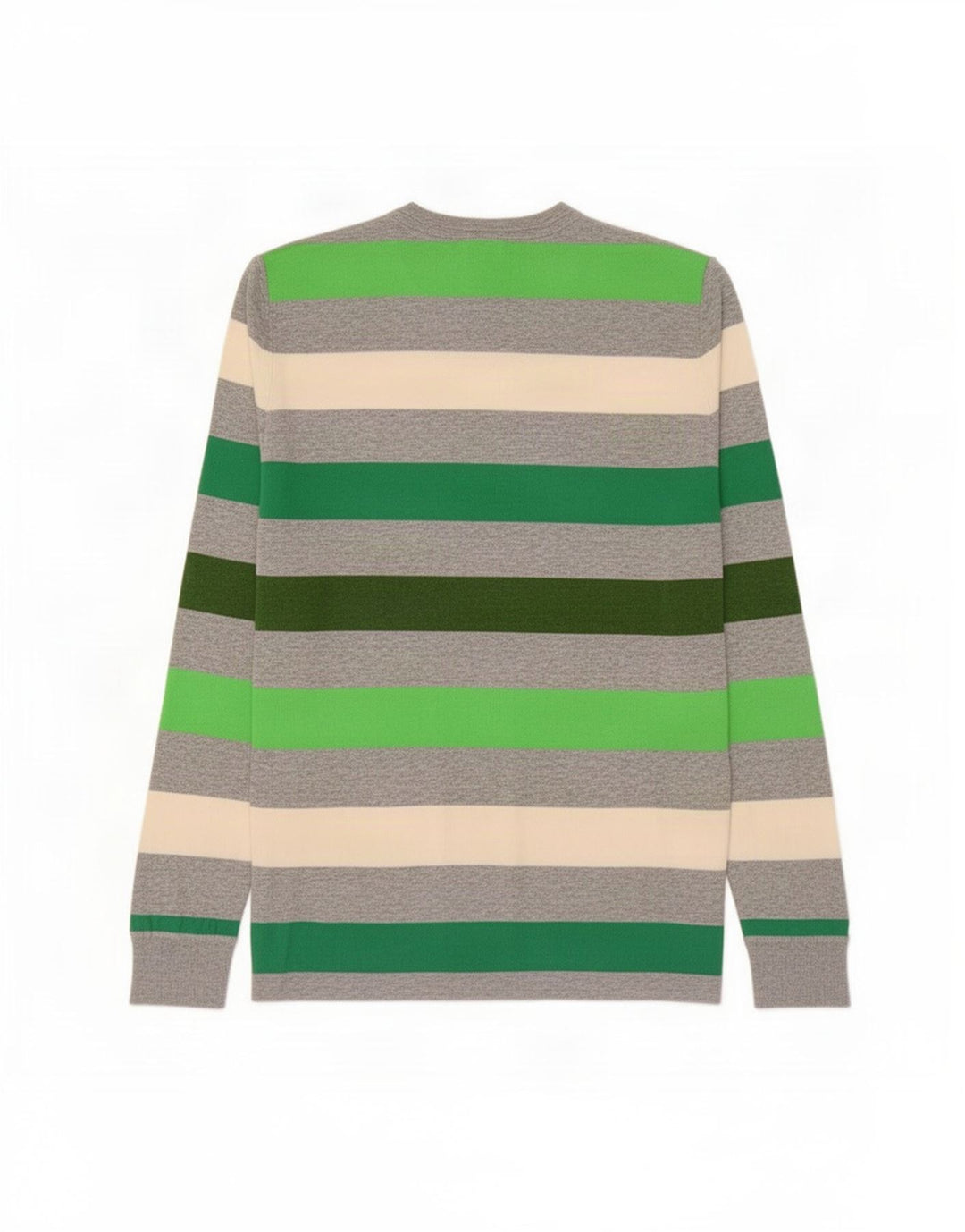 Suéter masculino Gap com gola redonda, grande algodão listrado multicolorido
