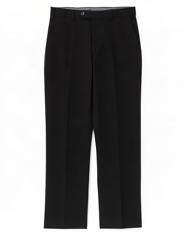 Calça masculina de terno regular Marks & Spencer W34 L31 poliéster preto