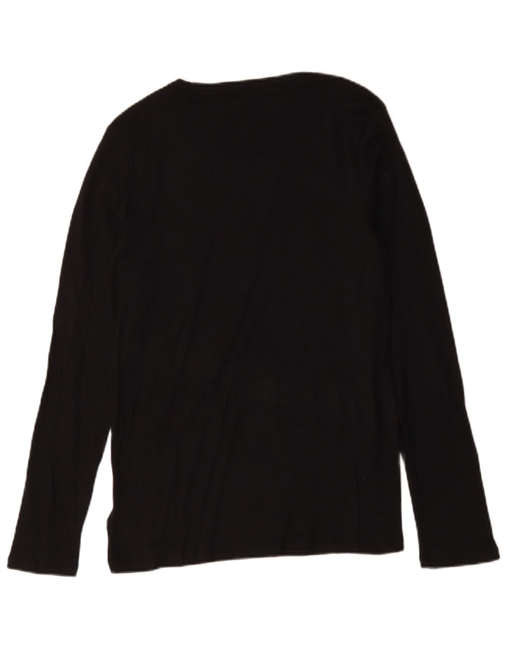 Gap Mens Top Manga Longa Grande Algodão Preto