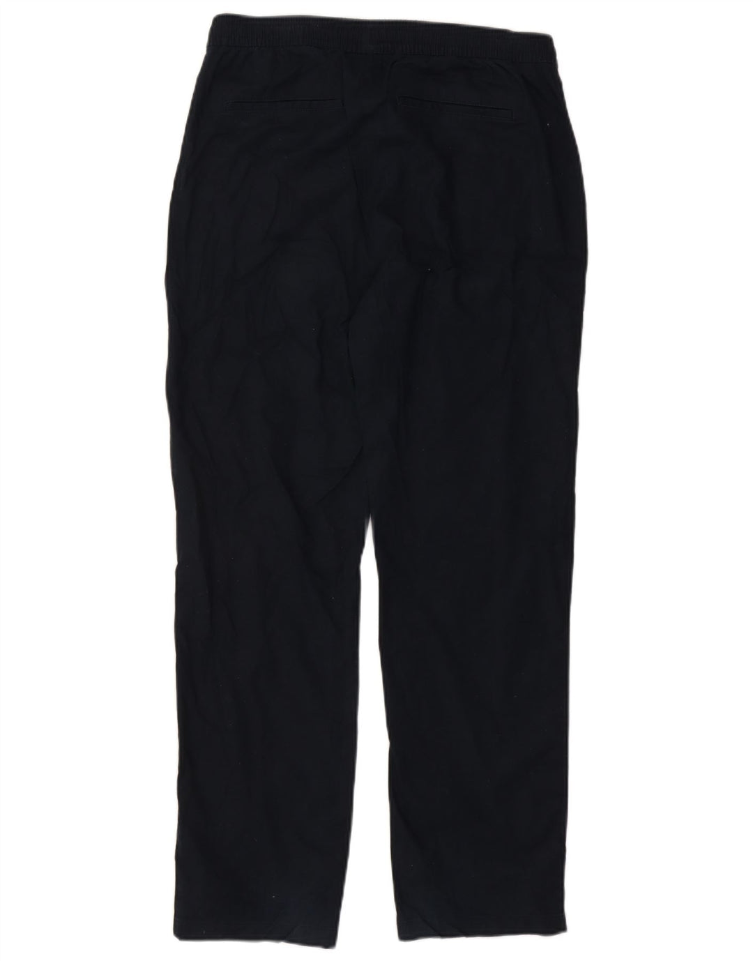 Calça chino reta feminina Marks & Spencer médio W30 L30 azul marinho