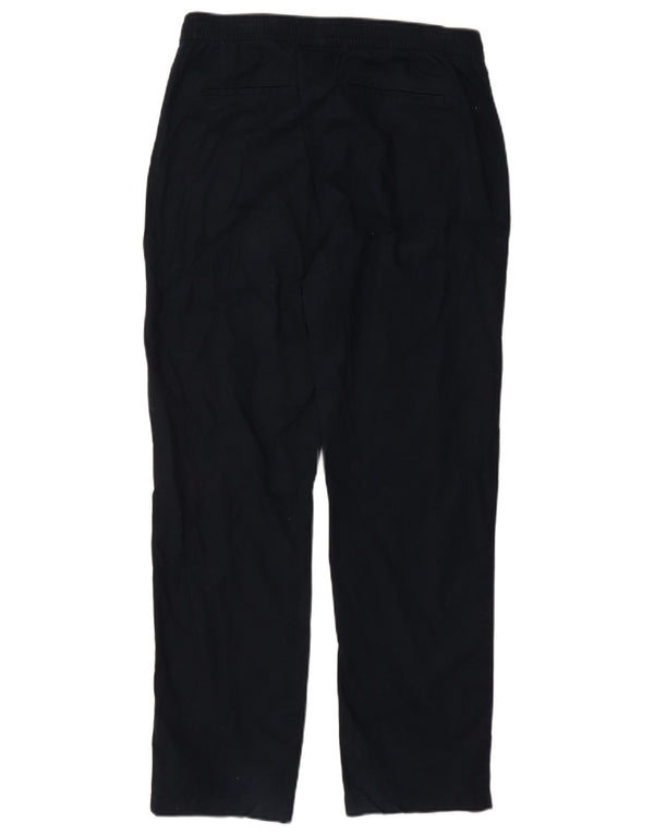 Calça chino reta feminina Marks & Spencer médio W30 L30 azul marinho