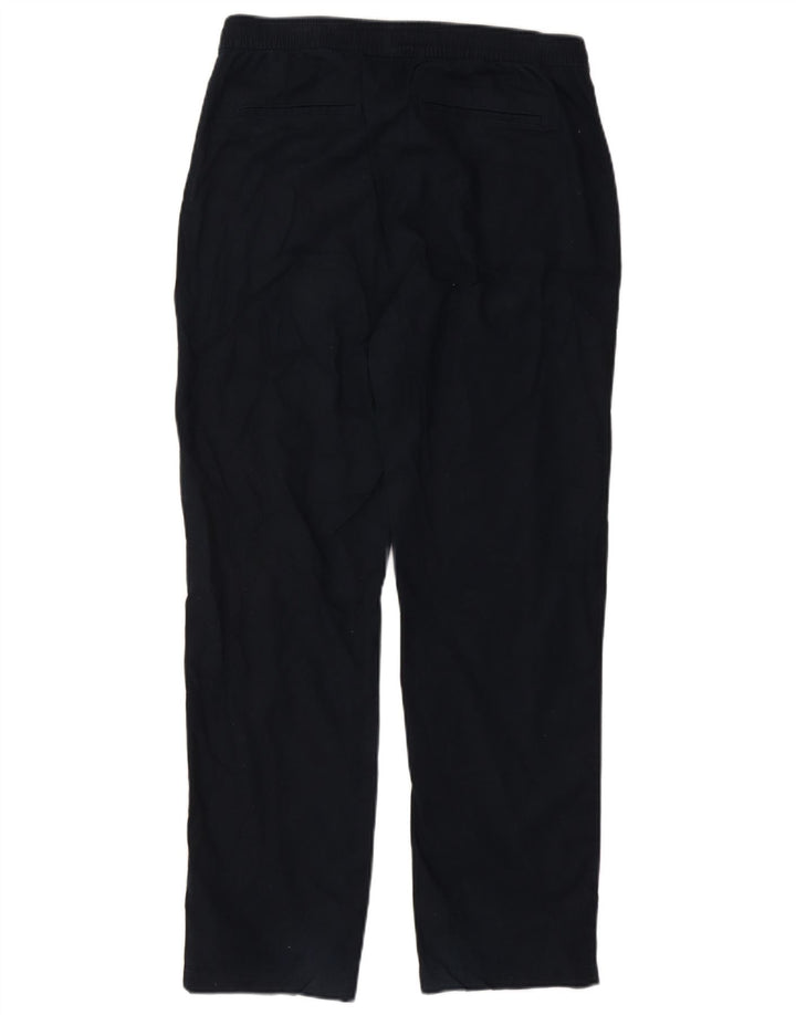 Calça chino reta feminina Marks & Spencer médio W30 L30 azul marinho