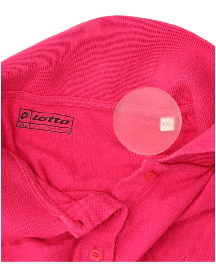 Camisa polo feminina Lotto UK 20 2XL rosa