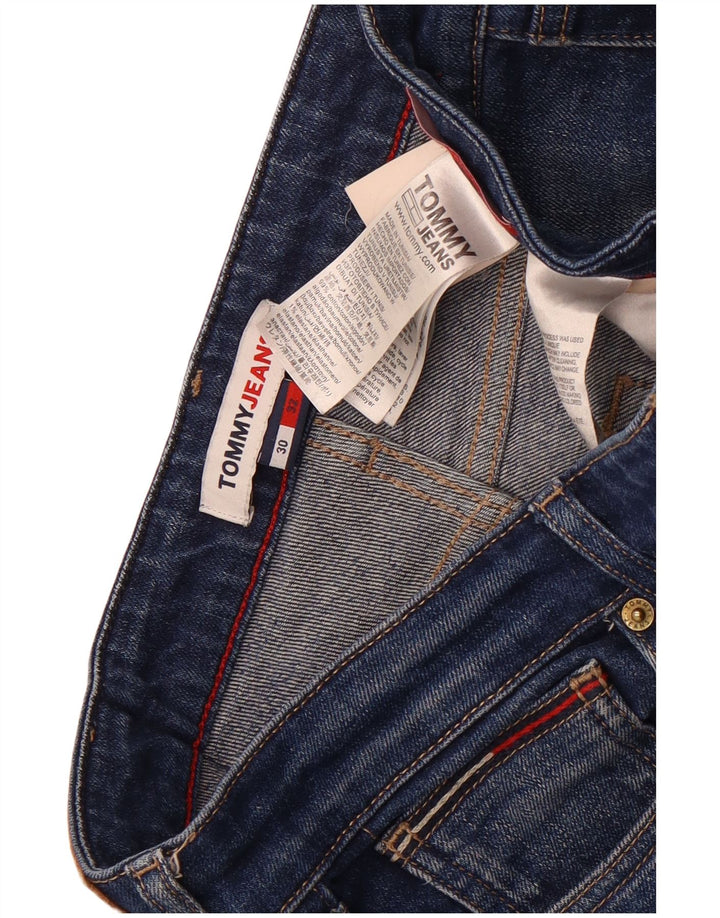 Tommy Hilfiger Masculino Slim Jeans W30 L32 Azul Algodão