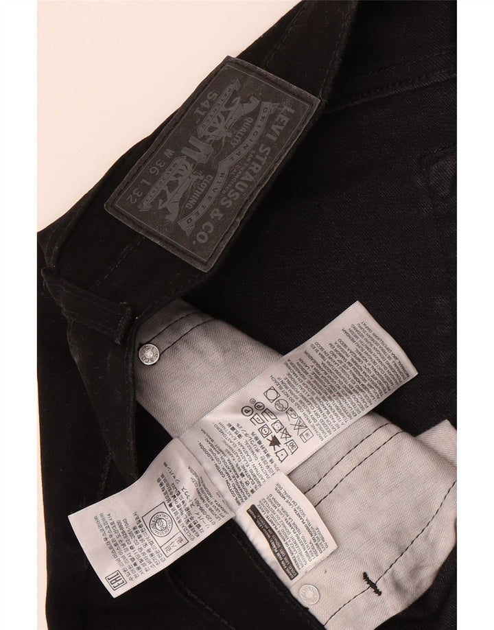 Levi's Masculino 541 Tapered Jeans W36 L32 Algodão Preto