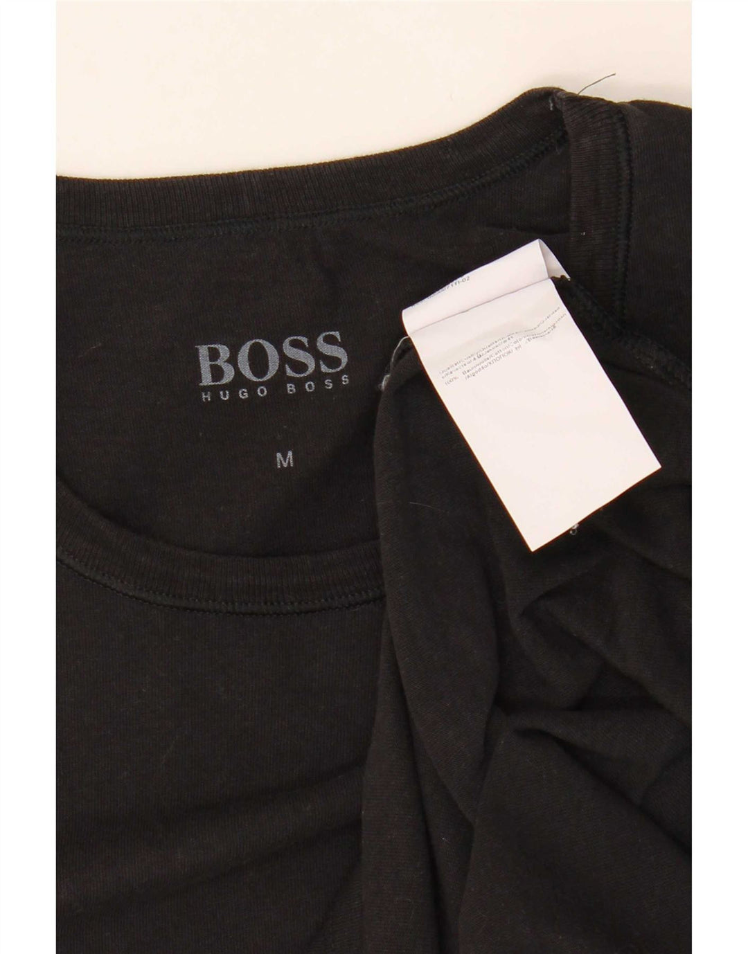Camiseta masculina Hugo Boss Top médio algodão preto