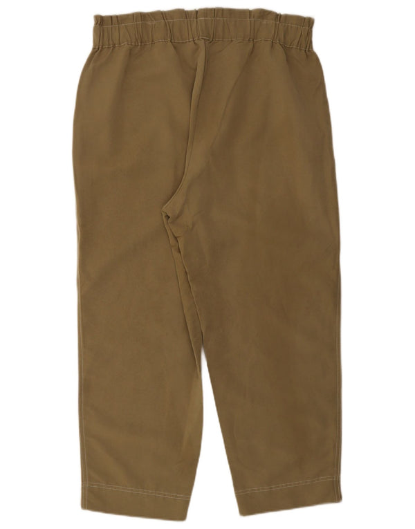 Zara Calça feminina cônica cortada XL W32 L25 Khaki Modal