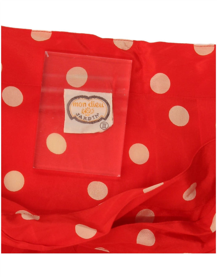 Saia feminina VINTAGE W30 com bolinhas vermelhas médias
