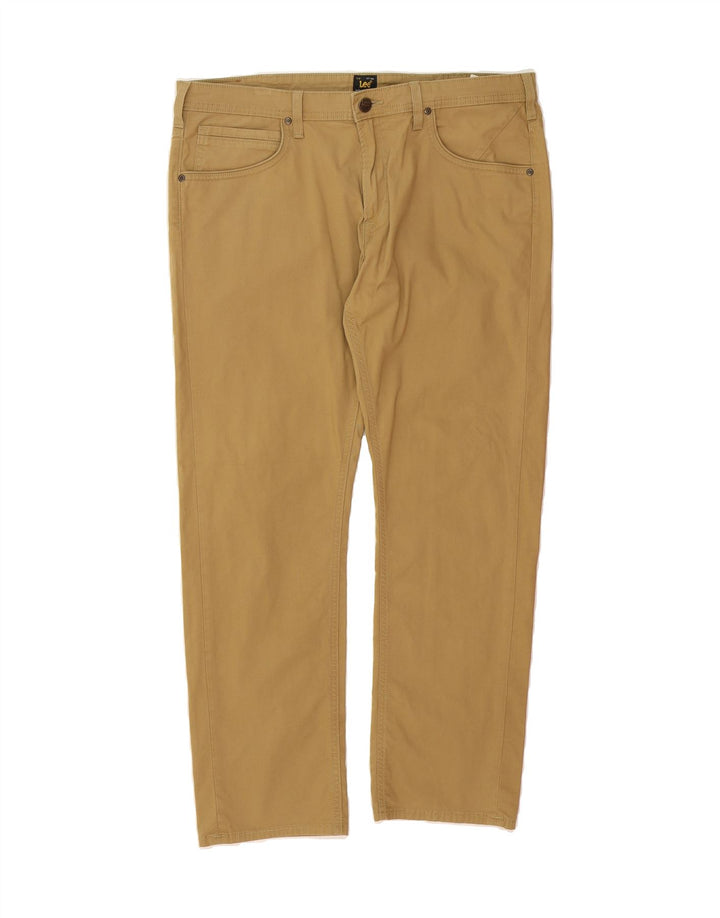 LEE Mens Straight Casual Trousers W36 L30 Brown Cotton Vintage Lee and Second-Hand Lee from Messina Hembry 