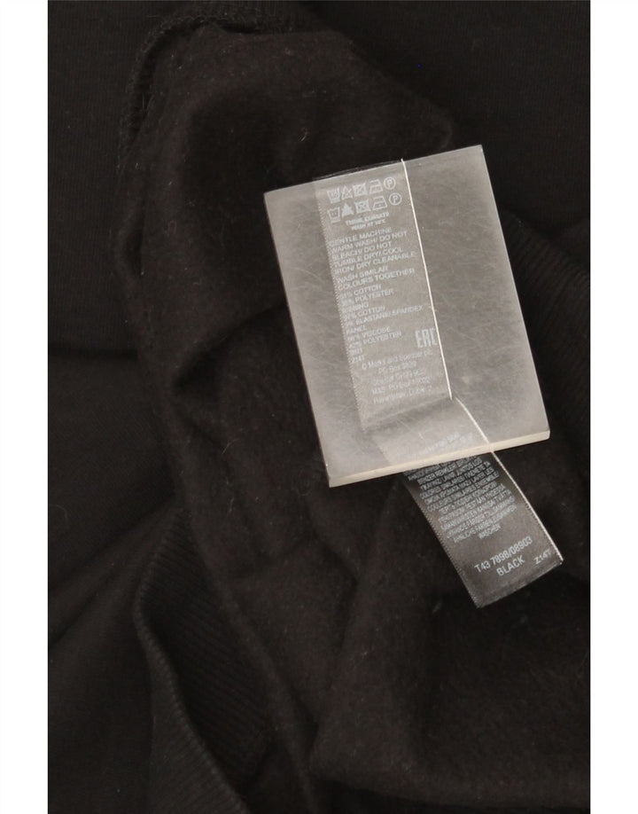 Suéter feminino Marks & Spencer Reino Unido 12 algodão preto médio