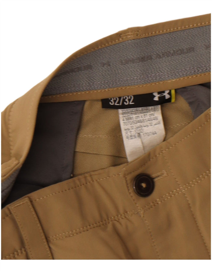 Calça Chino Masculina Under Armour Straight W32 L32 Nylon Bege