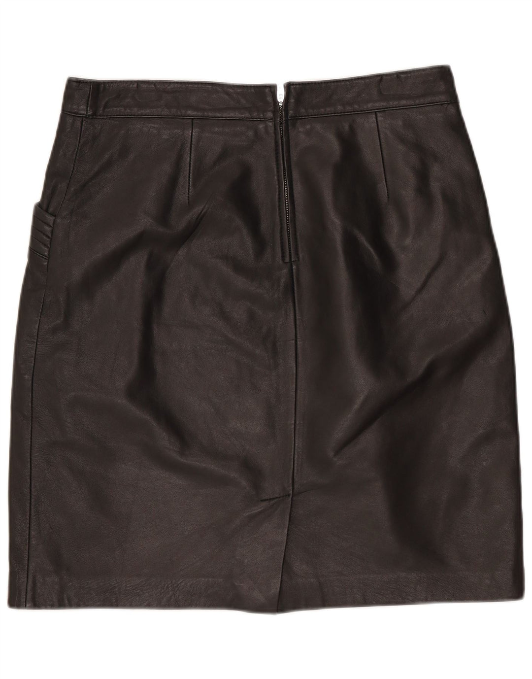 B.Young Mini saia feminina de couro EU 38 Médio W30 Couro Preto
