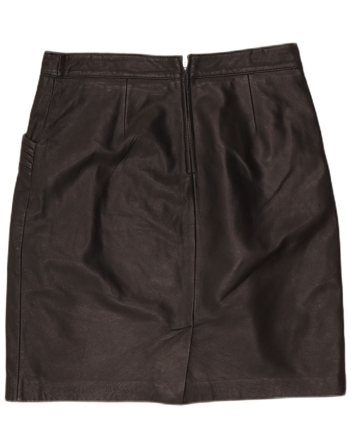 B.Young Mini saia feminina de couro EU 38 Médio W30 Couro Preto