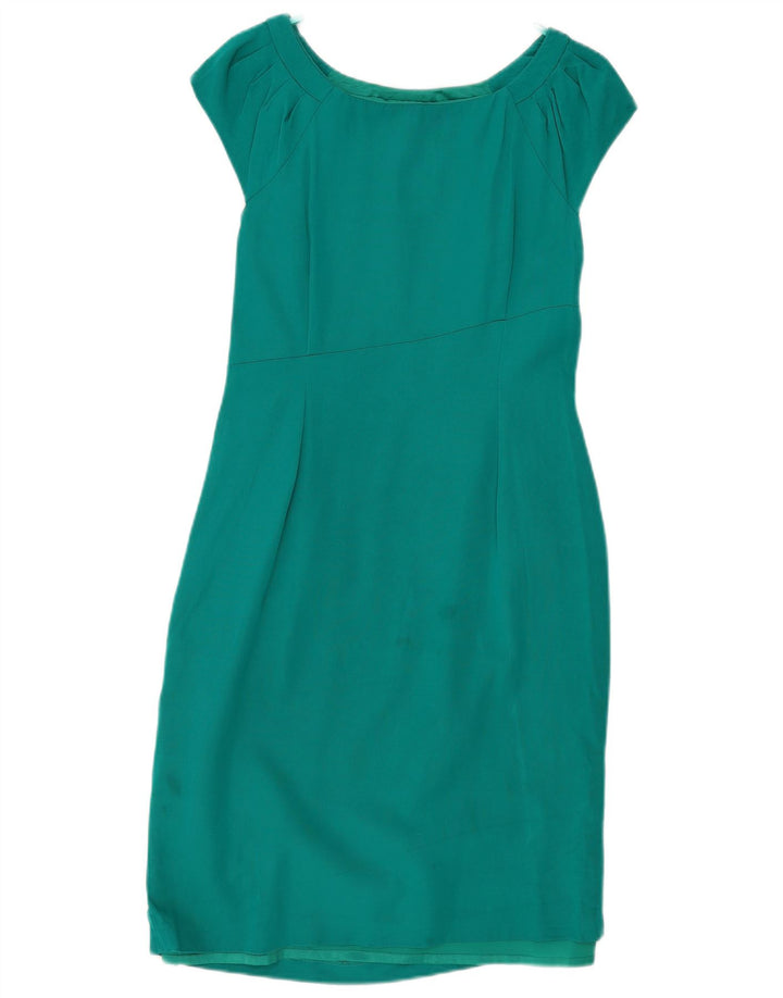 Vestido bainha feminino Coast UK 14 viscose verde médio