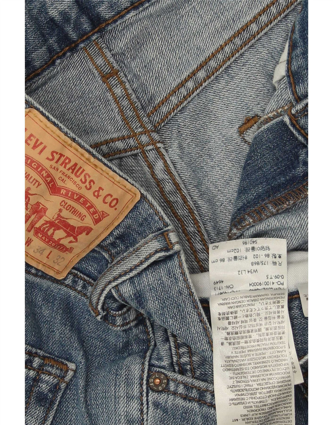 Levi's Masculino 527 Bootcut Jeans W34 L32 Azul Algodão