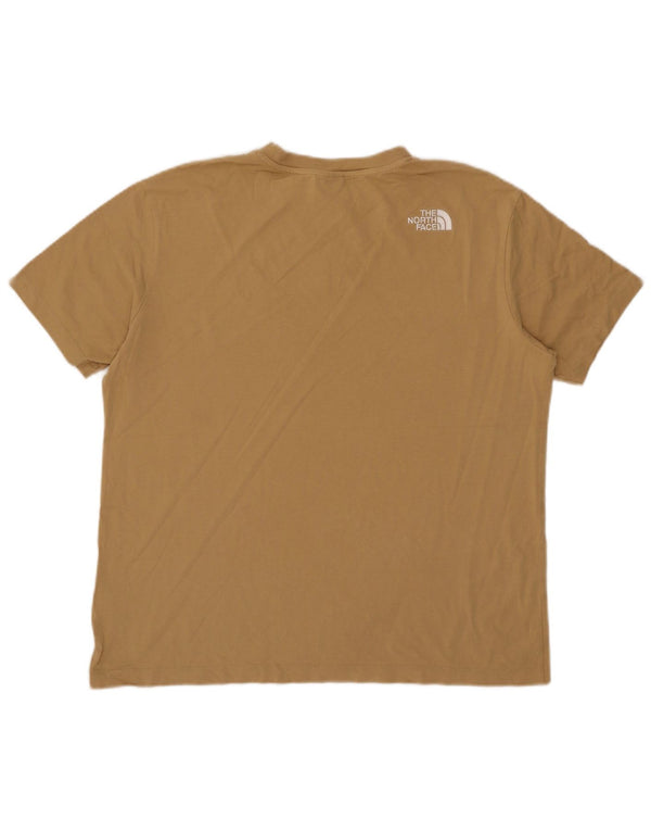 Camiseta feminina The North Face com estampa solta e ajuste UK 14 médio cáqui