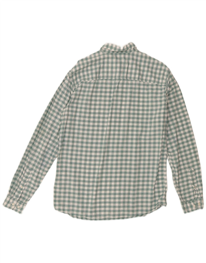 Camisa masculina Jack & Jones tamanho 42 grande algodão guingão verde