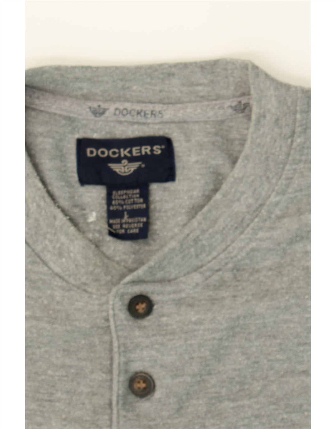 DOCKERS Mens T-Shirt Top Large Grey Cotton Vintage Dockers and Second-Hand Dockers from Messina Hembry 