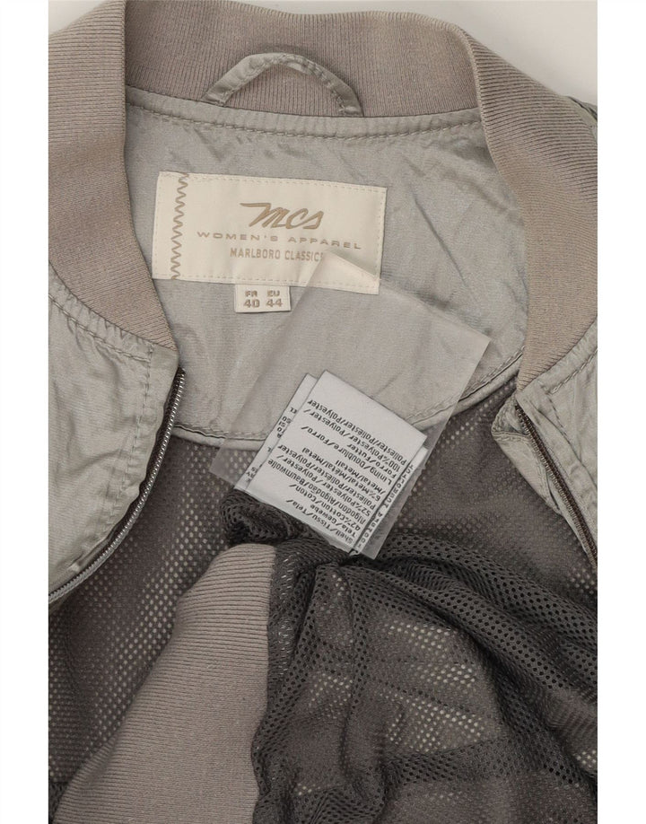 MARLBORO CLASSICS Womens Bomber Jacket EU 44 XL Grey Cotton Vintage Marlboro Classics and Second-Hand Marlboro Classics from Messina Hembry 