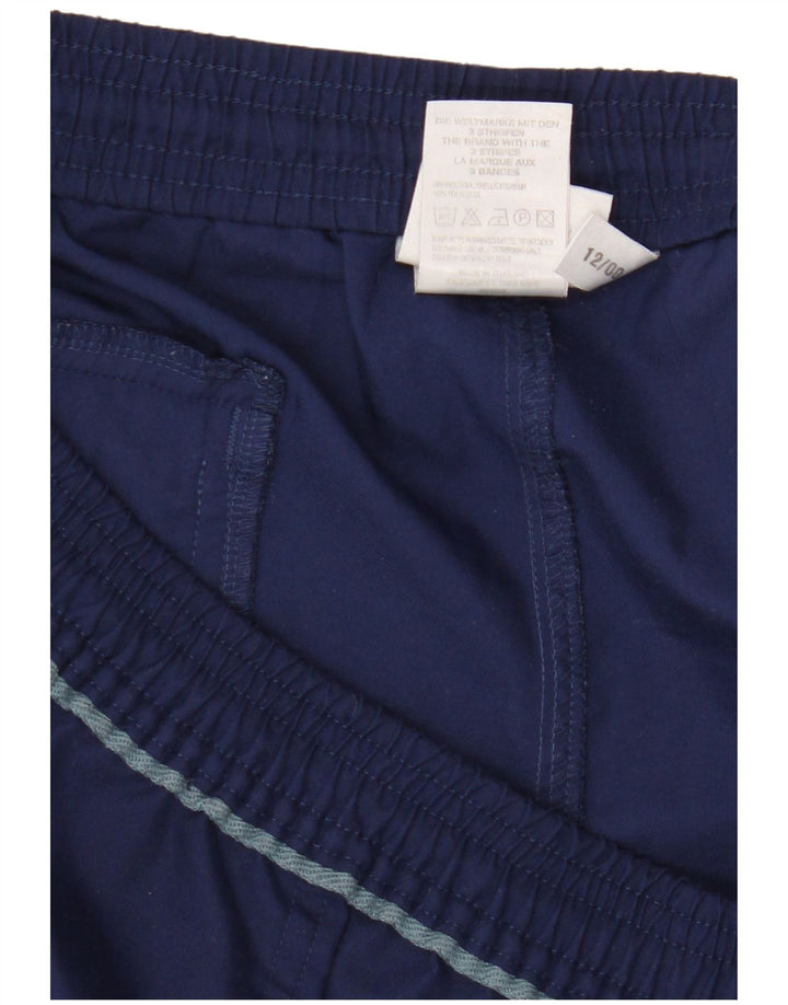 Shorts de natação masculino Adidas grande poliéster azul marinho