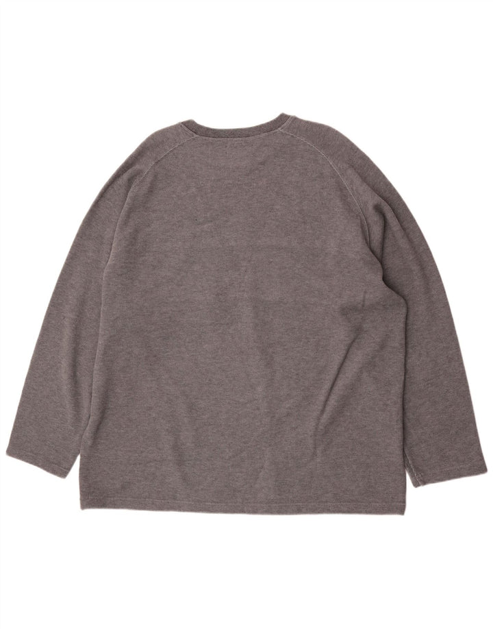 Top masculino Marks & Spencer Blue Harbour manga comprida 2XL bloco colorido cinza