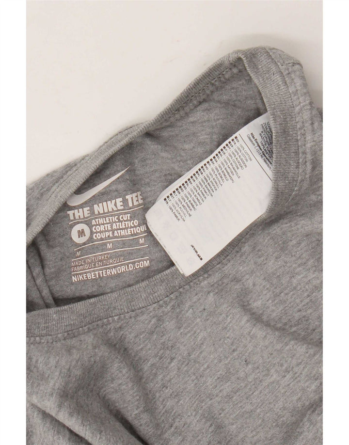 Camiseta masculina Nike Athletic Cut Top cinza médio manchado de algodão