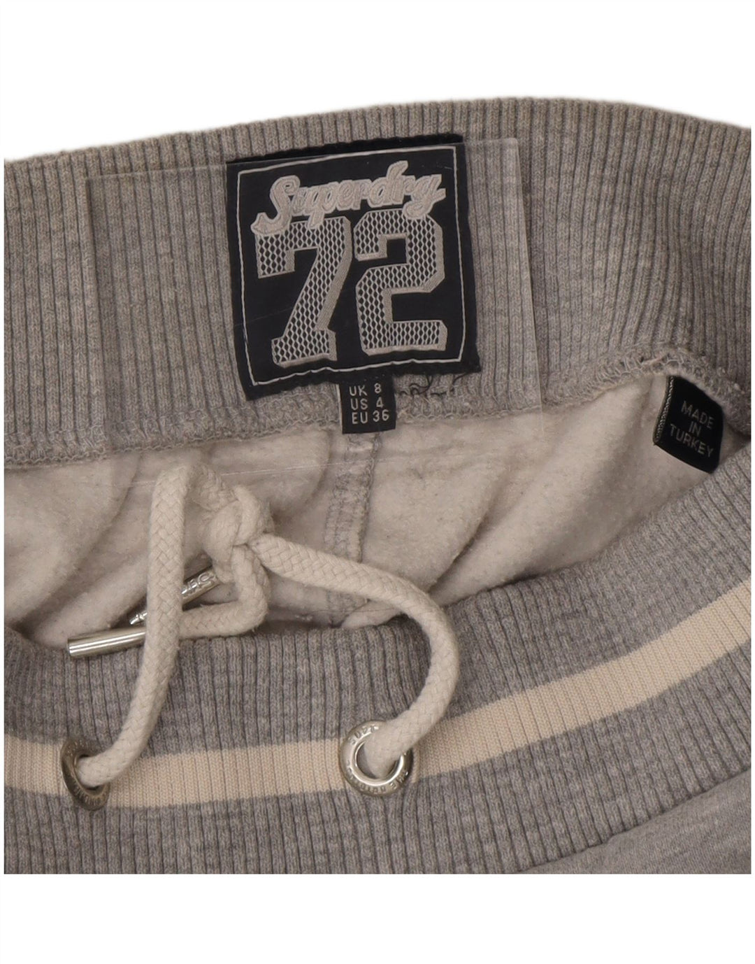 Superdry Womens Graphic Tracksuit Calças Joggers UK 8 Pequeno Cinza