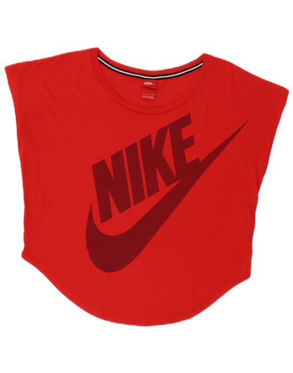 Camiseta Nike Feminina Oversized Graphic Top UK 8 Pequena Vermelha Poliéster Esportes