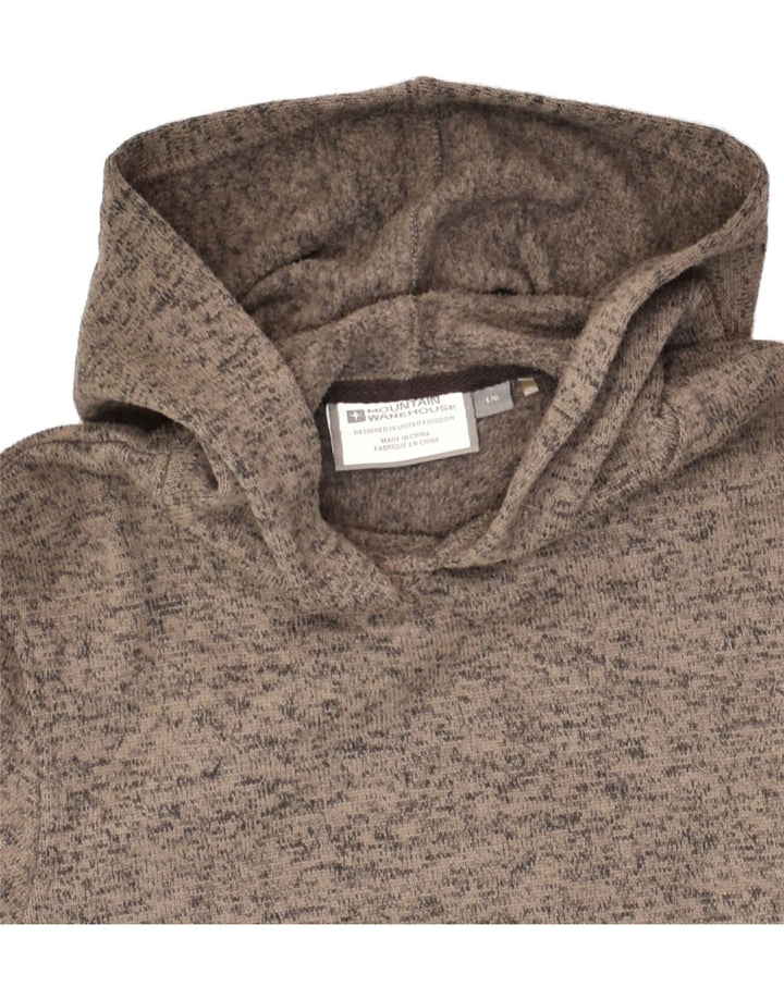 MOUNTAIN WAREHOUSE Mens Hooded Jumper Sweater Large Grey Flecked Polyester | Vintage Mountain Warehouse | Thrift | Second-Hand Mountain Warehouse | Used Clothing | Messina Hembry 