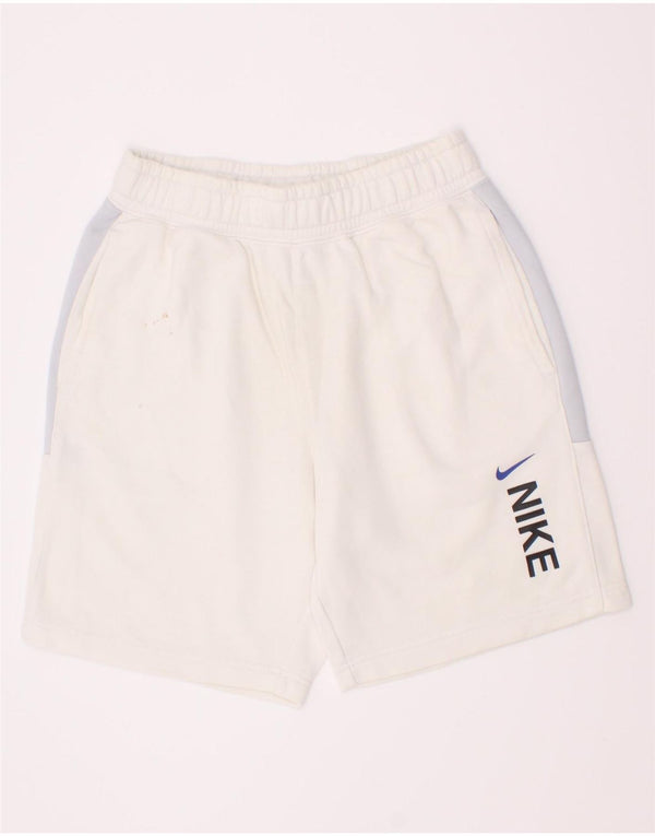 Shorts esportivos gráficos Nike Boys 10-11 anos médio branco colorblock algodão