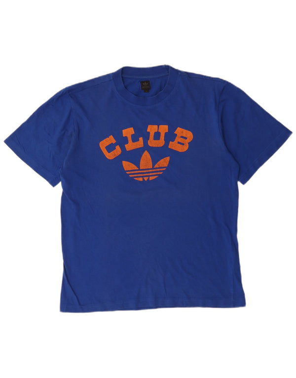 Camiseta Adidas Masculina Graphic Top Pequeno Algodão Azul